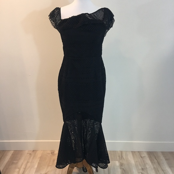 jarlo black lace dress